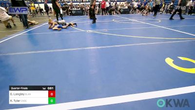 58 lbs Quarterfinal - Gunner Langley, Blanchard Youth Wrestling vs Kolton Tyler, Choctaw Ironman Youth Wrestling