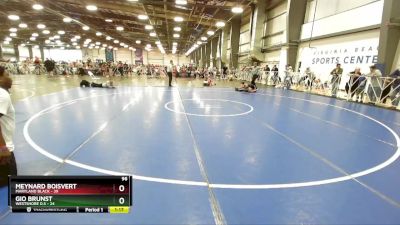 96 lbs Rd# 9- 2:15pm Saturday Final Pool - Gio Brunst, Westshore D.S vs Meynard Boisvert, Maryland BLACK