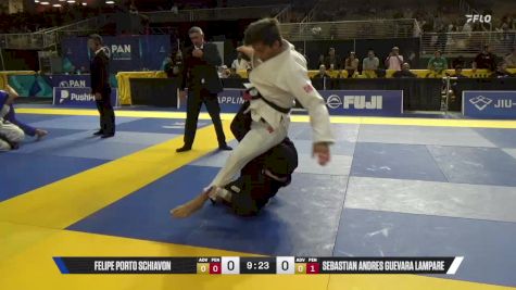 Sebastian Andres Guevara Lampare vs Felipe Porto Schiavon 2025 Pan Jiu Jitsu IBJJF Championship