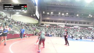 140 lbs Round 2 - Mason Wood, Pottsville Apache Youth Wrestling vs Troy Brown, Blazing Yetis Wrestling Club