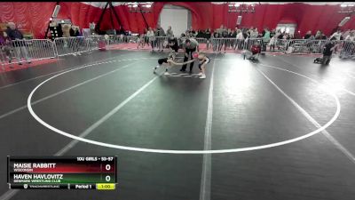 53-57 lbs Semifinal - Haven Havlovitz, Denmark Wrestling Club vs Maisie Rabbitt, Wisconsin