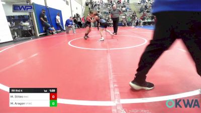 92 lbs Rr Rnd 4 - Mekko Stites, Berryhill Wrestling Club vs Mathias Aragon, Verdigris Youth Wrestling