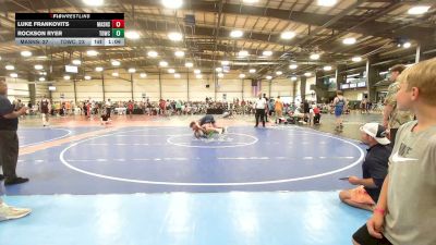 142 lbs Quarterfinal - Luke Frankovits, Mat Assassins Black - MS vs Rockson Ryer, TDWC Maniacs Blue - MS