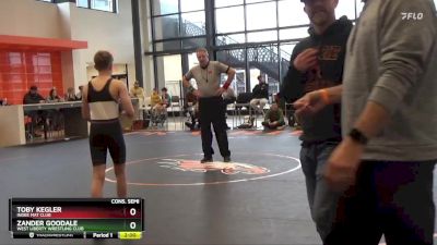 J-5 lbs Cons. Semi - Zander Goodale, West Liberty Wrestling Club vs Toby Kegler, Indee Mat Club