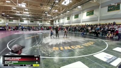 55 lbs Semifinal - Brady Schubert, Pirate Wrestling Club vs Wyatt Sisson, West Central