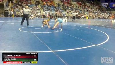 145 lbs Cons. Round 3 - Espen Kunze, Valley City vs Stephen Leonard, Turtle Mountain