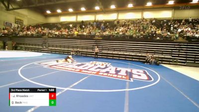 165 lbs 3rd Place Match - Jacob Rhoades, Uintah vs Quayde Beck, Payson