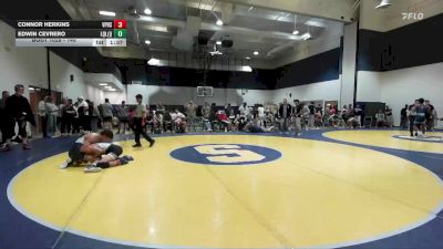 140 lbs Champ. Round 1 - Connor Herkins, Villa Park High School vs Edwin Cevrero, La Quinta L (La Quinta)