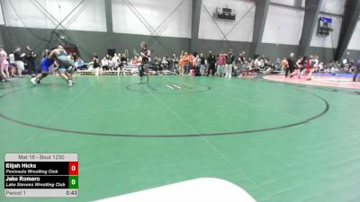 225 lbs Champ. Round 1 - Elijah Hicks, Peninsula Wrestling Club vs Jake Romero, Lake Stevens Wrestling Club