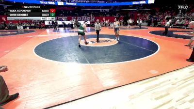 1A 215 lbs Quarterfinal - Alex Schaefer, Ottawa (Marquette) vs John Keigher, Coal City