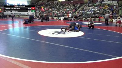 6A 285 lbs Cons. Round 1 - Colby Cooks, Springdale vs Marcus Haynes, North Little Rock High School