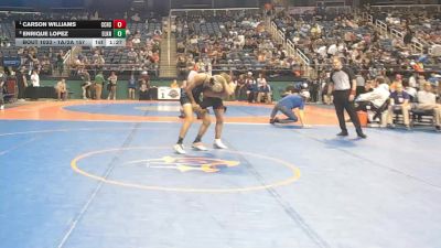 1A/2A 157 Quarterfinal - Carson Williams, Chatham Central High School vs Enrique Lopez, Elkin
