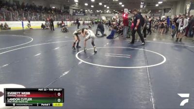 67 lbs Cons. Round 5 - Landon Cutler, Pine River Youth WC vs Everett Webb, Saranac Youth WC