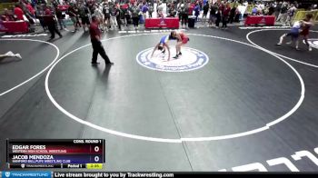 145 lbs Cons. Round 1 - Edgar Fores, Western High School Wrestling vs Jacob Mendoza, Hanford Bullpups Wrestling Club