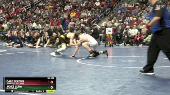 3A-132 lbs 1st Place Match - Jayce Luna, Bettendorf vs Cale Seaton, Iowa City, City High