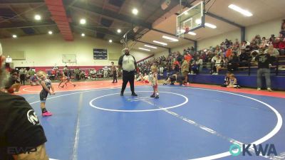 35 lbs Quarterfinal - Noah Tillison, Fort Gibson Youth Wrestling vs Viola Bethel, Bartlesville Wrestling Club