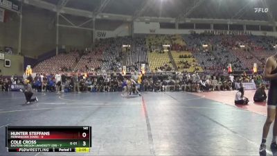 141 lbs Semis (4 Team) - Hunter Steffans, Morningside (Iowa) vs Cole Cross, Eastern Oregon University (OR)