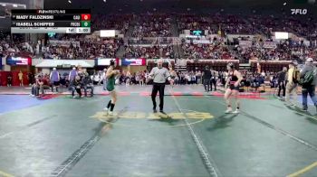 G - 125 lbs Cons. Round 2 - Isabell Schiffer, Powder River Co. (Broadus) Girls vs Mady Faldzinski, Cascade Girls