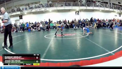 56 lbs Champ. Round 1 - Gunnar Hensley, Red Cobra Wrestling Academy vs Amadi Delvrain, HardWay Wrestling Academy