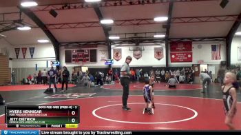 2 lbs Cons. Semi - Myers Hennigar, Fort Madison Wrestling Club vs Jett Dietrich, Keokuk Kids Wrestling Club