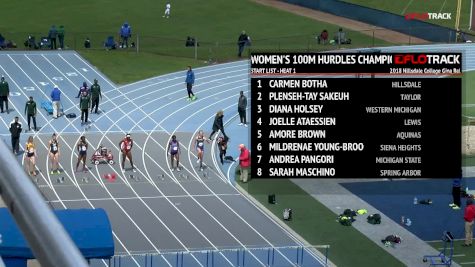 Women’s 100m Hurdles Championship, Heat 1