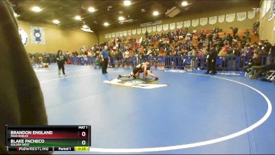 157 lbs Cons. Round 4 - Blake Pacheco, Golden West vs Brandon England, Paso Robles