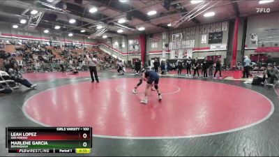 100 lbs Cons. Semi - Marlene Garcia, Birmingham vs Leah Lopez, San Marino