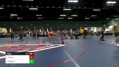 215 lbs Quarterfinal - Cade Ziola, NE vs Jason Singer, PA