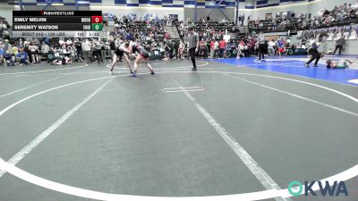138 lbs Quarterfinal - Emily Melvin, Woodward Youth Wrestling vs Serenity Watson, Enid Junior High