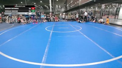 52 lbs Round 2 - Jordan Simone, PA Alliance vs Mason Defebbo, Tri State Hammers