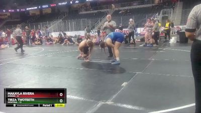 W 200 lbs Round 1 (3 Team) - Makayla Rivera, Kansas vs Tirza Twoteeth, Montana