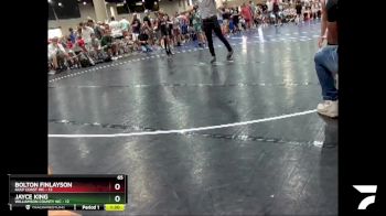 65 lbs Quarters & Wb (16 Team) - Bolton Finlayson, Gulf Coast WC vs Jayce King, Williamson County WC