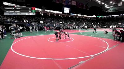 130 lbs Quarterfinal - Brandon Laurell, LEO1 vs Brendan Kinley, ROGA