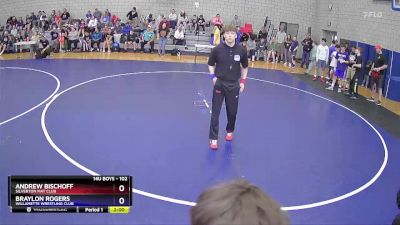 102 lbs Quarterfinal - Andrew Bischoff, Silverton Mat Club vs Braylon Rogers, Willamette Wrestling Club