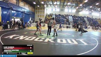 138 Blue Round 5 - Jeremiah Kratzer, Camden County vs Luis Viveros, Southwest Miami