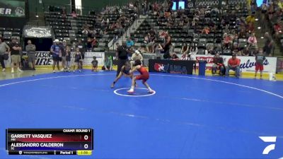 63 lbs Champ. Round 1 - Garrett Vasquez, MN vs Alessandro Calderon, SC