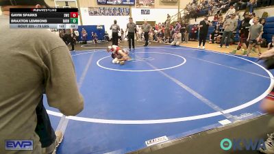 75 lbs Quarterfinal - Gavin Sparks, Salina Wrestling Club vs Braxton Lemmons, Barnsdall Youth Wrestling