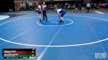 215 lbs Champ. Round 1 - Angus Olsen, Petersburg vs Breaker Schmit, Nikiski High School