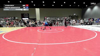 132 lbs Quarters - Storm Rieck, Girard Matside Wrestling Academy vs Griffin Sensintaffar, Cowboy Wrestling Club