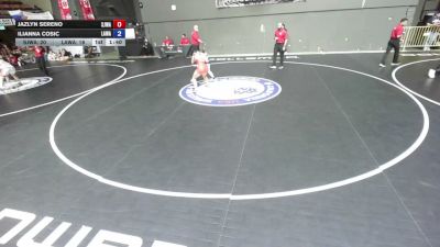 130 lbs Jazlyn Sereno, SJWA - San Joaquin Wrestling Association vs Ilianna Cosic, LAWA - Los Angles Wrestling Association