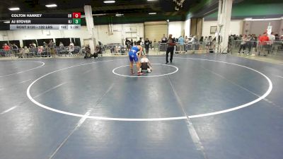 132 lbs Consi Of 128 #2 - Colton Hankey, OR vs Aj Stover, NJ