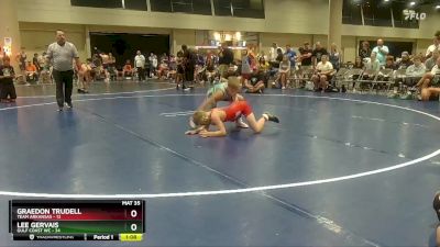 85 lbs Round 6 (8 Team) - Graedon Trudell, Team Arkansas vs Lee Gervais, Gulf Coast WC