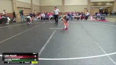 105 lbs Quarterfinal - Luke Mealer, Guerrilla Wrestling Academy vs Cayden Barnett, Cane Nation