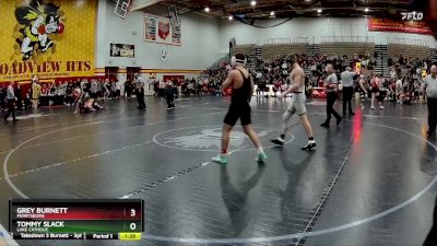 120 lbs Semifinal - Grey Burnett, Perrysburg vs Tommy Slack, Lake Catholic