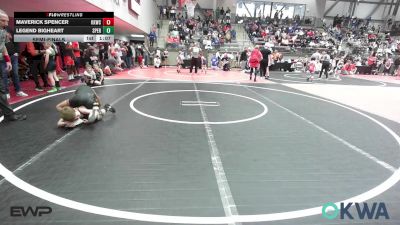 64 lbs Semifinal - Maverick Spencer, Keystone Kids Wrestling Club vs Legend Bigheart, Sperry Wrestling Club