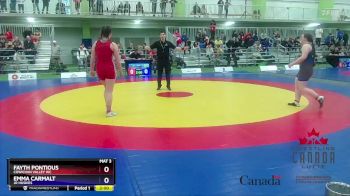 73kg Round 1 - Fayth Pontious, Cowichan Valley WC vs Emma Carmalt, Jr Huskies