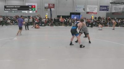 215 lbs Cons. Quarters - Braeden Maxey, Pinnacle Wrestling School vs Blaise Turner, Team Idaho