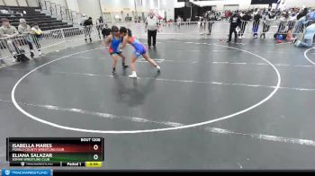 121 lbs 3rd Place Match - Isabella Mares, Pueblo County Wrestling Club vs Eliana Salazar, Somar Wrestling Club