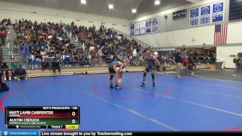 138 lbs Champ. Round 2 - Matt Lamb Carpenter, Serrano vs Austin Crouch, Murrieta Valley High School