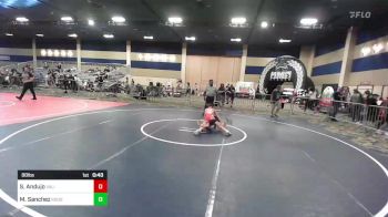 88 lbs Consi Of 8 #2 - Santino Andujo, Valiant College Prep vs Maverick Sanchez, Rough House WC